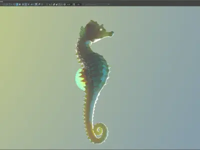 Seahorse in software 3D model