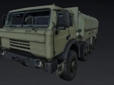 Military Toy Truck for Kids 3d model Low-poly 3D model