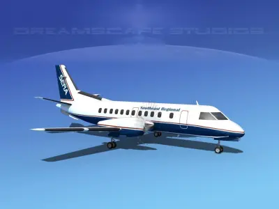 SAAB SF340 Southeast Regional 3D model