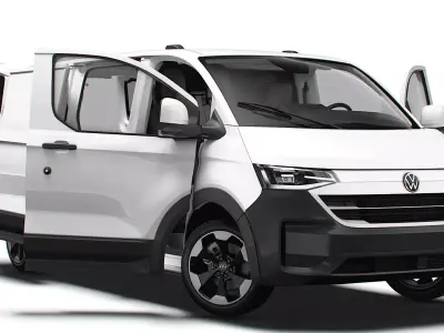 VW Transporter Van L2H1 2SD HQ Interior 2025 3D model