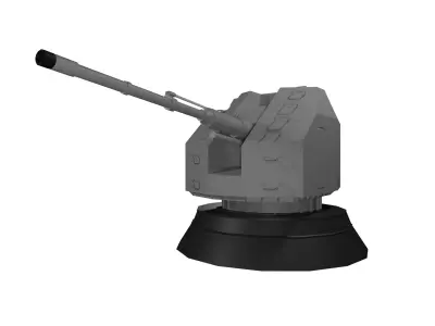 H-PJ 26 76mm Naval Gun Free low-poly 3D model