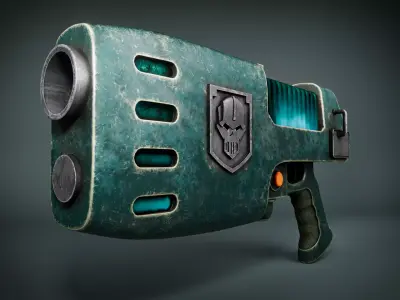 Plasma Gun Low-poly 3D model get