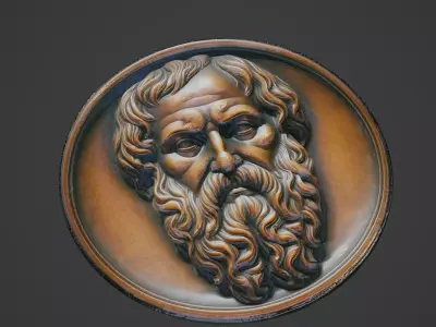 Socrates Medallion 3D print model