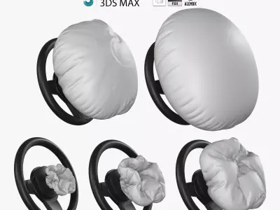 Driver Airbag Animated 3D model
