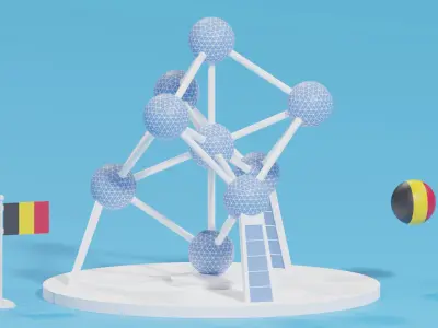 Atomium Building Brussels Belgium 3D model