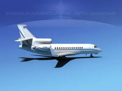 Dassault Falcon 7X V19 3D model