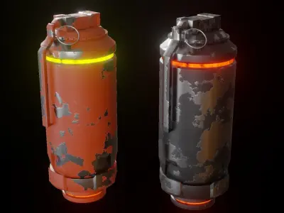 Sci-Fi Grenade and Bomb Package Game Ready Assets Low-poly 3D model