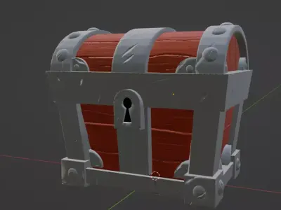 wooden chest Free low-poly 3D model