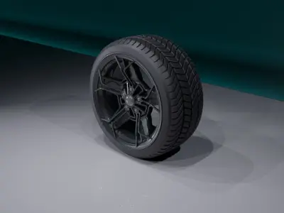 CR5OB wheel Low-poly 3D model