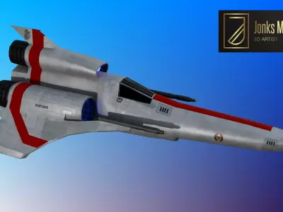 Colonial Viper Low-poly 3D model