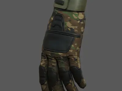 Gloves Sci-fi fantasy human protection camouflage  military  Low-poly 3D model