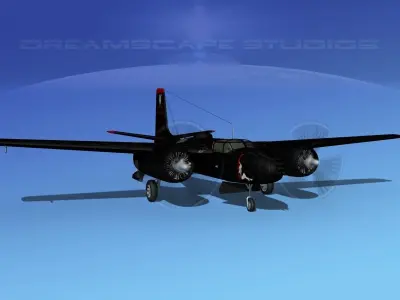 Douglas B-26B Invader V02 USAF 3D model