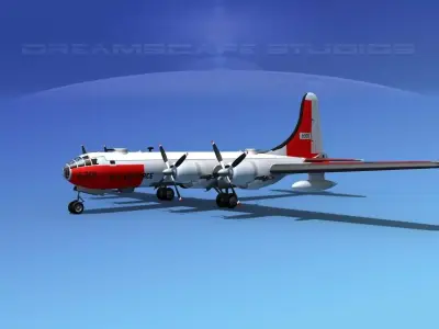 Boeing B-50 Superfortress V04 3D model