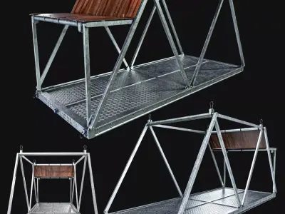 Airdrop Vehicle Cage Low-poly 3D model