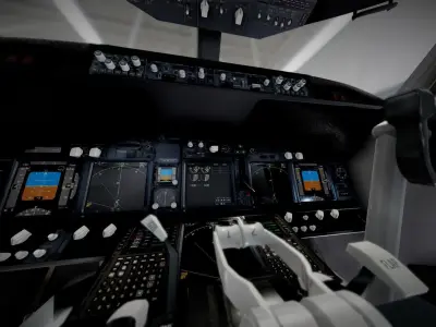 Boeing 737 Airplane Cockpit 3D model