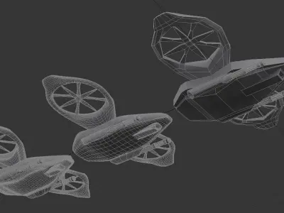 Fighting Drone Low-poly 3D model