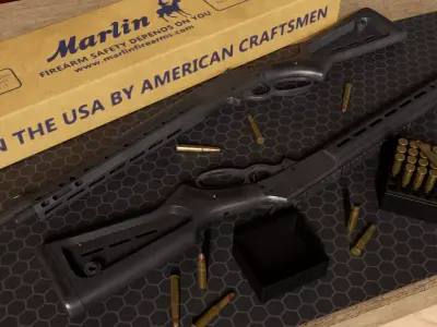 Marlin dark series model 336 Low-poly 3D model