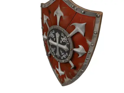 Fantasy Medieval Warrior Shield Game Ready 3D model