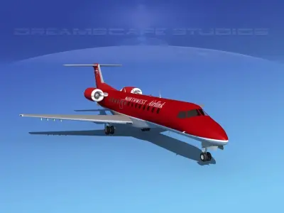 Embraer ERJ-135 Northwest Airlink 3D model