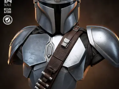 STAR WARS Mandalorian Portrait Bust 3D print model