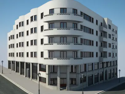Apartment Building 08 3D model
