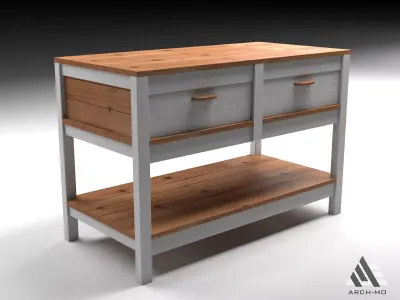 Coffee corner 04- furniture Free low-poly 3D model