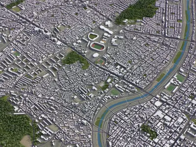 Cheongju Low-poly 3D model