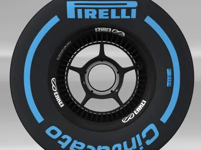 enkei wet front tyre Low-poly 3D model