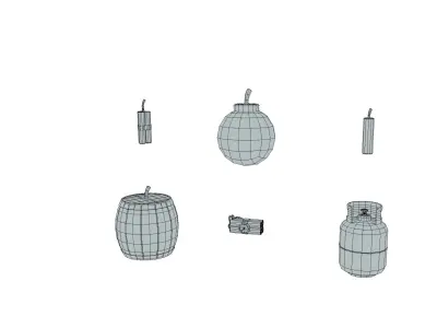 Explosive Pack Low-poly 3D model