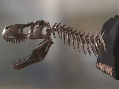 Tyrannosaurus Cranium Low-poly 3D model