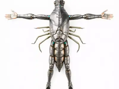 Steampunk Beetle Warrior model pack Low-poly 3D model