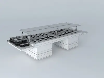 Kit005A Mesa Self Service por Alex Marques Free 3D model