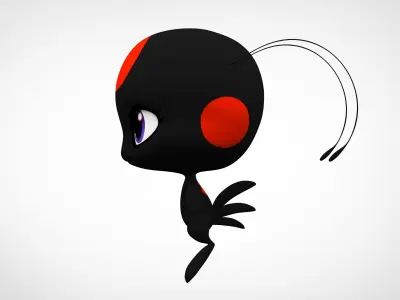 Tikki Akumatized Low-poly 3D model