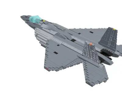MocBricks3D - F-22 Raptor 3D print model
