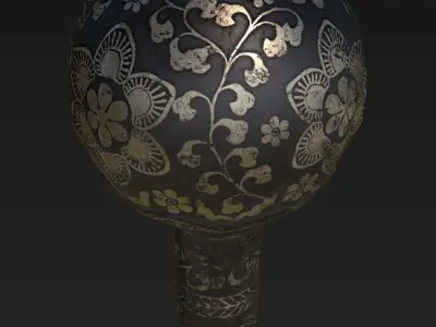 Mongolian Iron Mace Low-poly 3D model