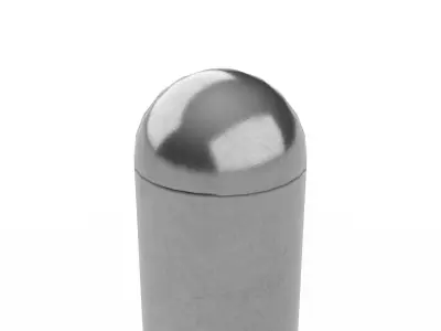 Stainless Steel Bollard with Dome Top 3D model