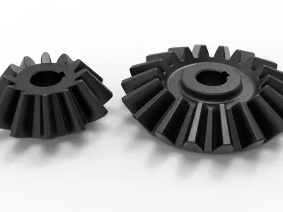 CONICAL GEAR Low-poly 3D model