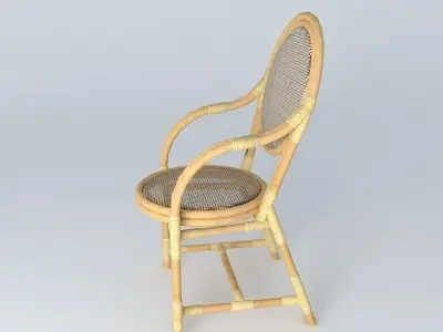 Rattan chairs 2 Free 3D model