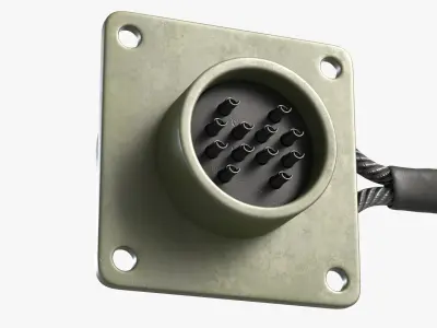 Fiber Optic Connector Type 1 3D model