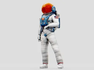 MARS COLONY ASTRONAUT RIGGED 3D model