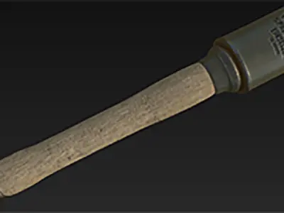 German Handgrenade WW2 Low-poly 3D model