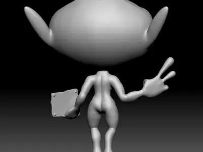 Alien Statue - 010 3D print model