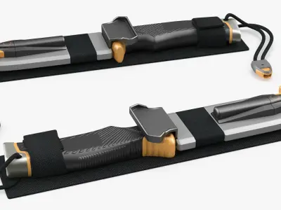 Tourist Knife Set 3D model