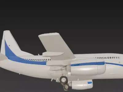 Boeing 737-800 Airliner -  Authentic Livery 3D model