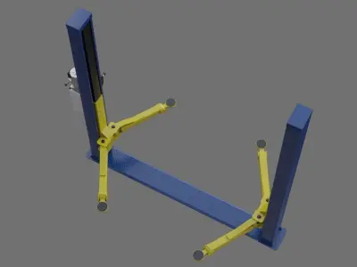 Two Post Lift 1A Low-poly 3D model