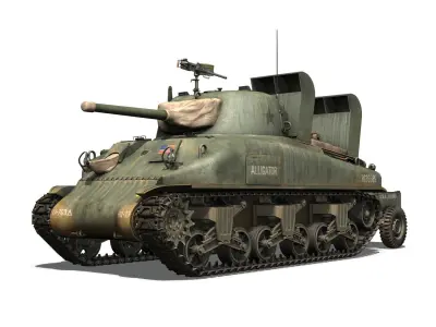 M4A1 Sherman - Alligator 3D model