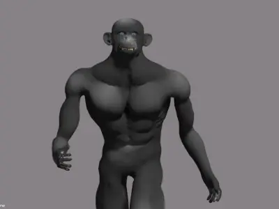chimpanzee animated Free 3D model