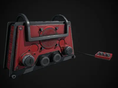 Vintage -Retro Radio - 3 3D model