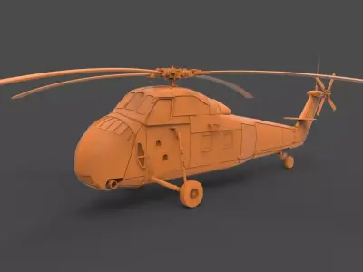 Sikorsky H-34 3D print model