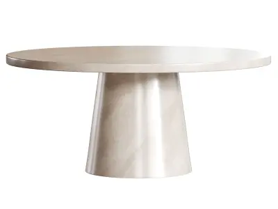 Outdoor Pedestal Round Dining Table Low-poly 3D model